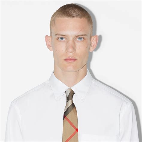 burberry beige light yellow tie horse|Check Silk Tie in Archive beige .